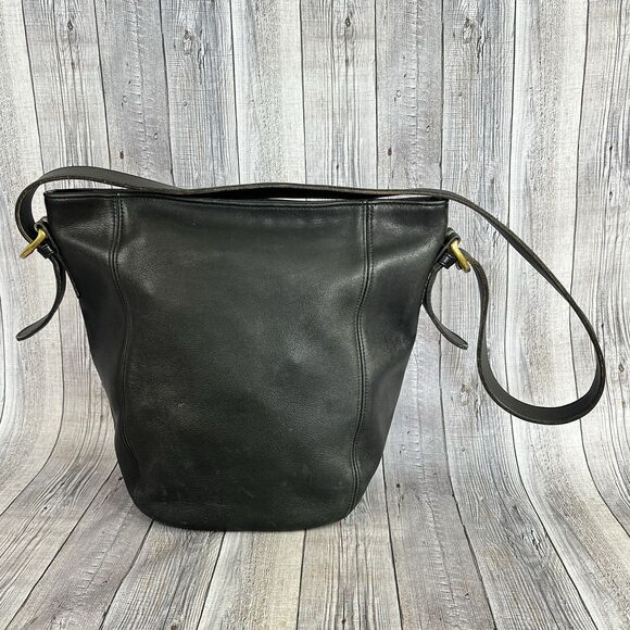 Vintage Coach Purse Bucket Bag O/S Black Legacy Soho Leather Shoulder Bag